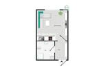 Etagenwohnung Bitterfeld-Wolfen Wolfen - 1 Zimmer, 24 m&sup2;, 201&euro; | Angebot:21186282