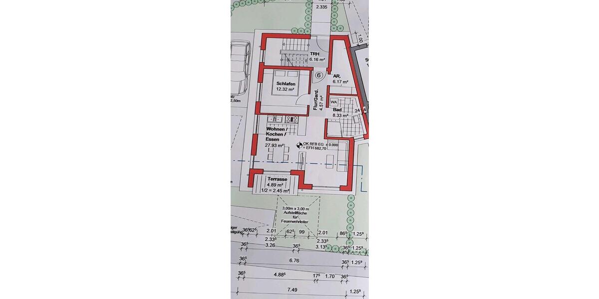 Erdgeschoßwohnung Hüfingen - 2 Zimmer, 59 m&sup2;, 800&euro; | Angebot:26615316