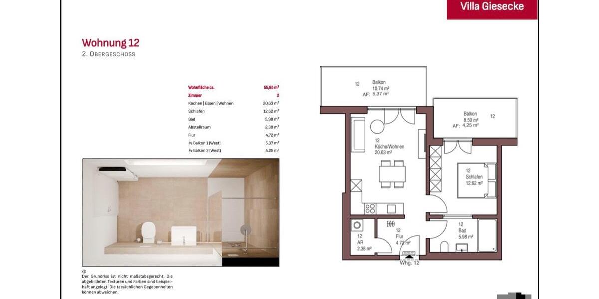 Etagenwohnung Tirschenreuth - 2 Zimmer, 56 m&sup2;, 650&euro; | Angebot:26604787