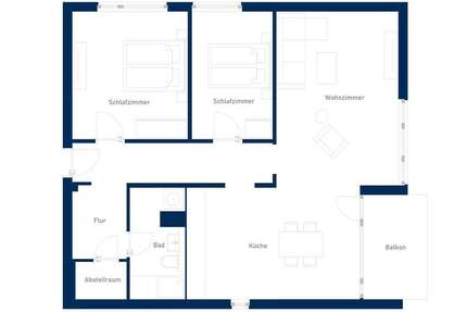 Wohnung Leverkusen Lützenkirchen - 3 Zimmer, 90 m&sup2;, 1.197&euro; | Angebot:26999605