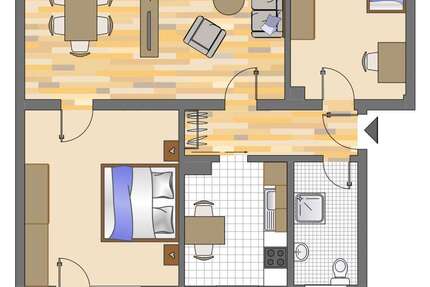Wohnung zum Mieten in Marl 599 € 76.11 m² 3 zimmer