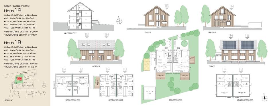 Vermietung 2 DHH, hochwertig ökologische Holzbauweise -Erstbezug- 6 zimmer