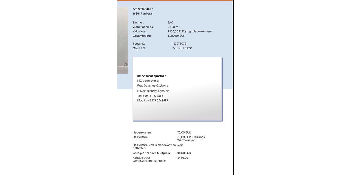 Etagenwohnung Panketal - 2 Zimmer, 57 m&sup2;, 1.290&euro; | Angebot:26343048