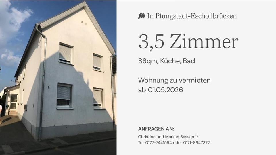 Zu vermieten Pfungstadt-Eschollbrücken 3.5 zimmer