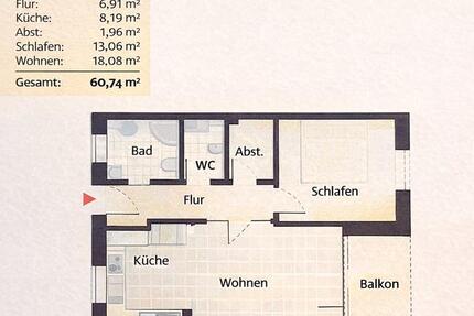 Wohnung Nordhorn - 2 Zimmer, 61 m&sup2;, 730&euro; | Angebot:26233634