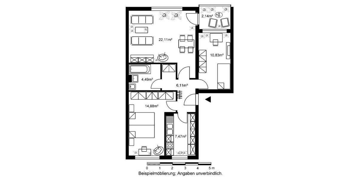 Etagenwohnung Wiesbaden Dotzheim - 3 Zimmer, 68 m&sup2;, 825&euro; | Angebot:26361504