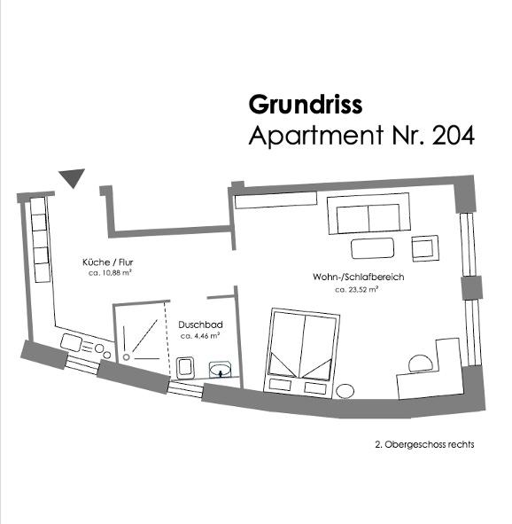 Etagenwohnung Bad Oldesloe - 1 Zimmer, 38 m&sup2;, 513&euro; | Angebot:26631960