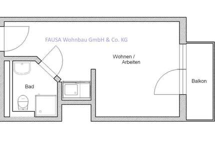 Wohnung zum Mieten in Bonn 360 € 20.39 m² 1 zimmer