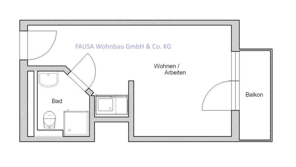 Wohnung zum Mieten in Bonn 360 € 20.39 m² 1 zimmer