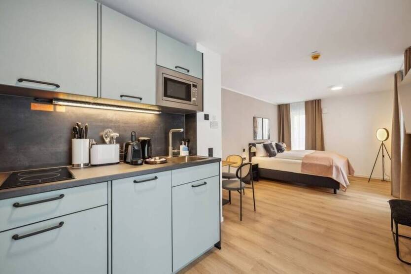 Komplett möblierte 1-Zimmer-Wohnung