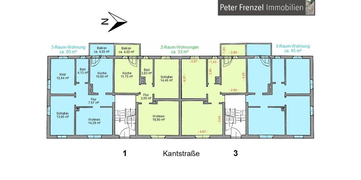 Etagenwohnung Leisnig - 2 Zimmer, 53 m&sup2;, 315&euro; | Angebot:26068137