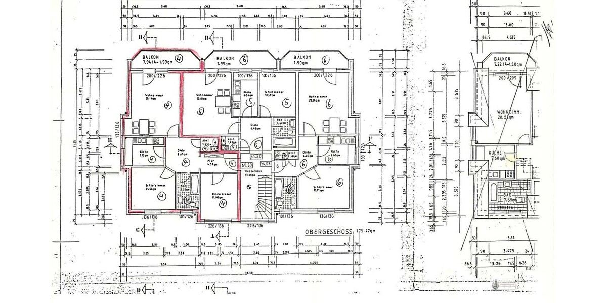 OG Wohnung für 2 Personen frisch renoviert am Zentrum von Syke + Garage + Balkon - Etagenwohnung Syke | Angebot:26728761