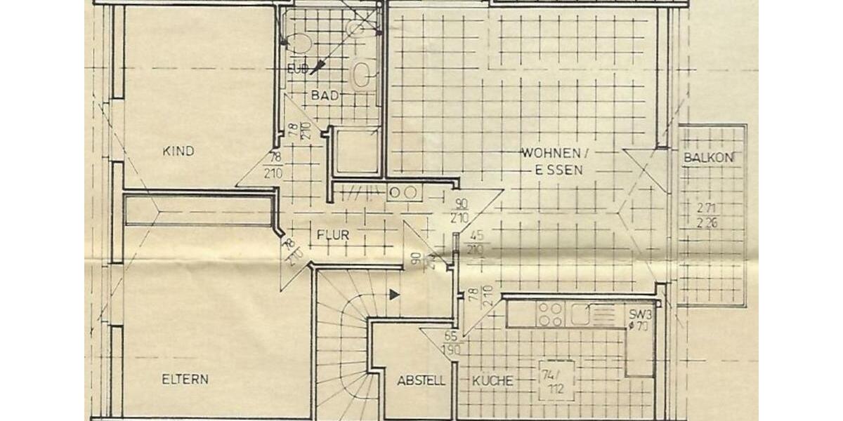 Dachgeschoßwohnung Osloß - 2 Zimmer, 73 m&sup2;, 675&euro; | Angebot:25632480