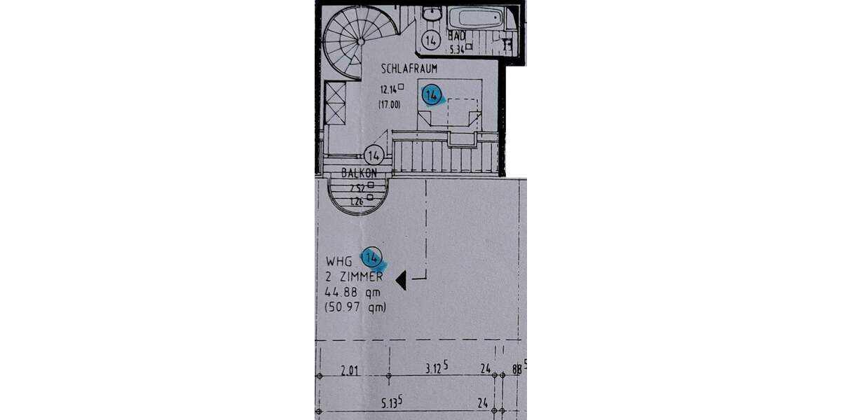 Etagenwohnung Wiesbaden Südost - 2 Zimmer, 50 m&sup2;, 750&euro; | Angebot:26787217