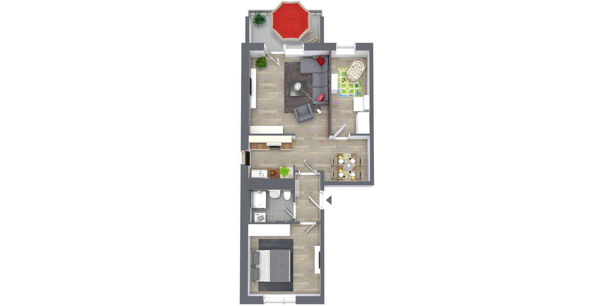 Etagenwohnung Chemnitz Bernsdorf - 3 Zimmer, 56 m&sup2;, 431&euro; | Angebot:26752538