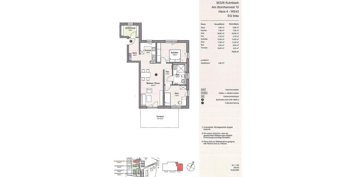 Erdgeschoßwohnung Kulmbach Blaich - 3 Zimmer, 79 m&sup2;, 759&euro; | Angebot:26478559