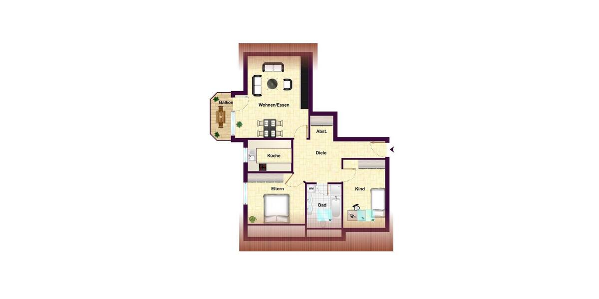 Etagenwohnung Crailsheim Kreuzberg - 3 Zimmer, 72 m&sup2;, 750&euro; | Angebot:26694544