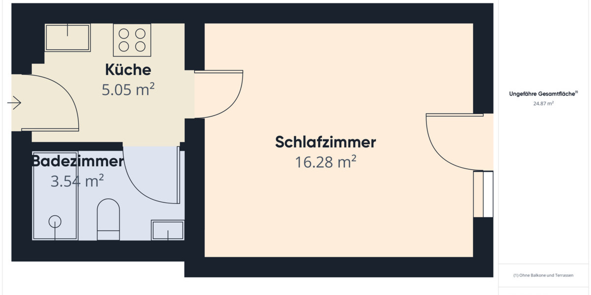 DIE ZIMMEREI | Ab April: Möblierte 1-Zimmer-Wohnung in Deutz für Studierende und Azubis | Large Bude 1 zimmer