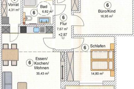 Wohnung Gangkofen - 3.5 Zimmer, 91 m&sup2;, 910&euro; | Angebot:26625194