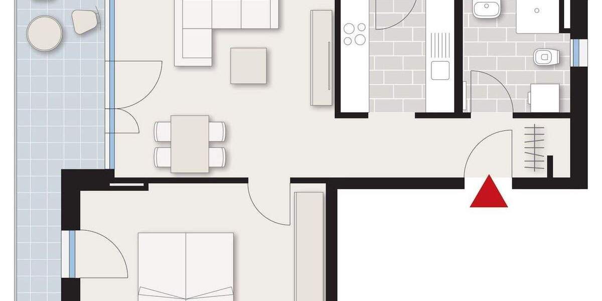 Etagenwohnung Kirchzarten - 2 Zimmer, 51 m&sup2;, 485&euro; | Angebot:25268107