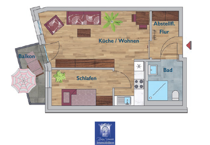 Etagenwohnung Arnsdorf - 2 Zimmer, 46 m&sup2;, 600&euro; | Angebot:25781176