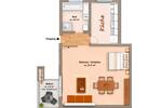 Dachgeschoßwohnung Singen (Hohentwiel) - 1 Zimmer, 34 m&sup2;, 590&euro; | Angebot:25898452