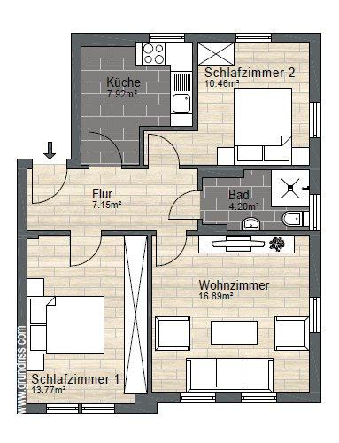Etagenwohnung Heidenau - 3 Zimmer, 60 m&sup2;, 680&euro; | Angebot:26547160