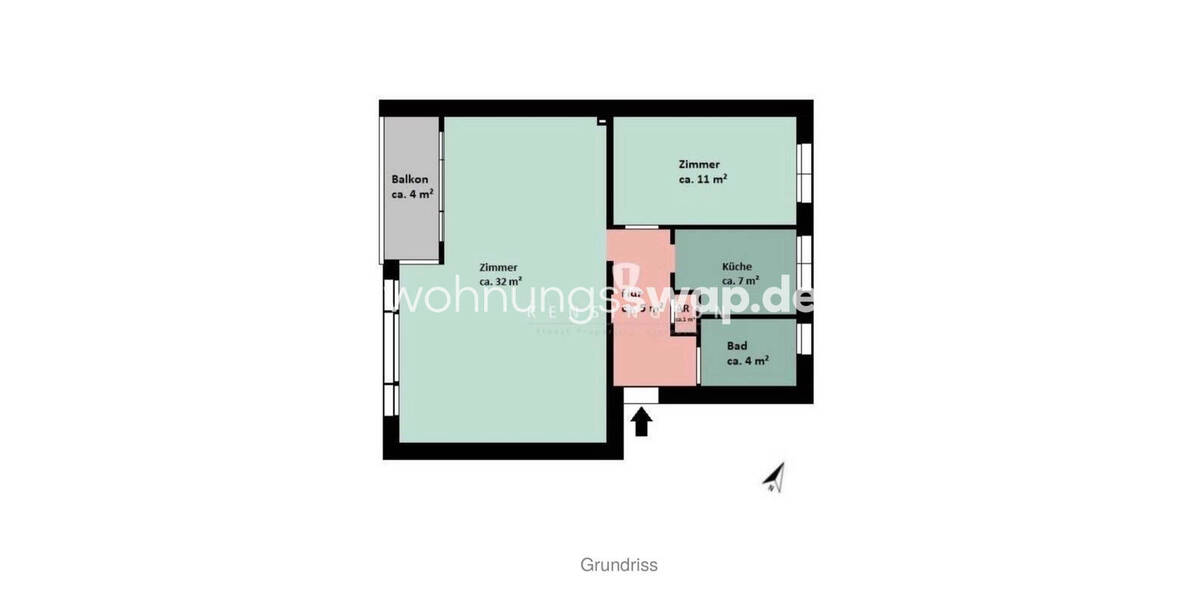 Etagenwohnung Berlin Haselhorst - 2 Zimmer, 63 m&sup2;, 710&euro; | Angebot:26217231