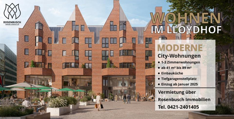 Etagenwohnung Bremen - 2 Zimmer, 82 m&sup2;, 1.200&euro; | Angebot:23878474