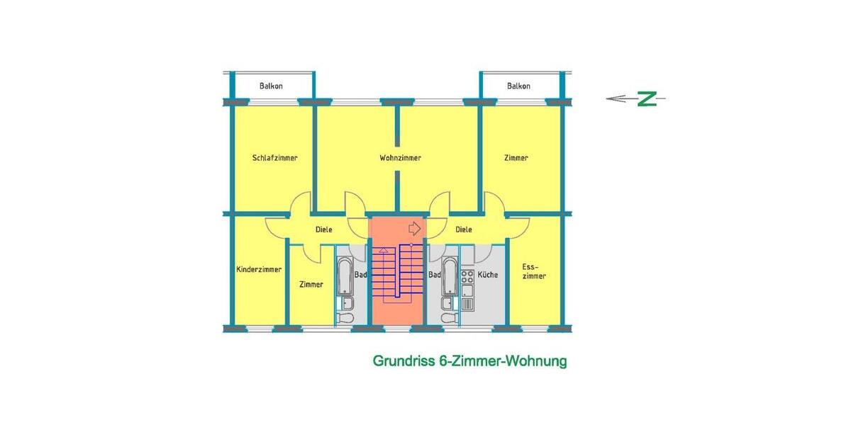 Etagenwohnung Hohenmölsen - 3 Zimmer, 60 m&sup2;, 280&euro; | Angebot:25991449