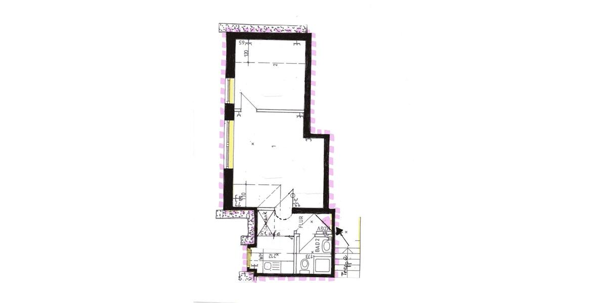 Dachgeschoßwohnung Garding - 2 Zimmer, 39 m&sup2;, 400&euro; | Angebot:24539919