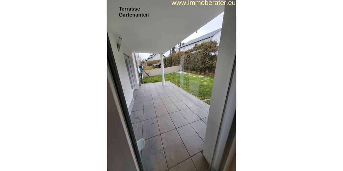 Große 3-Zi-Neubau-Whg WFL 103 m² zwei Bäder Terrasse Gartenanteil Garage Energiesparhaus-Kfw-55 ab Oktober 26 zu vermieten. - Erdgeschoßwohnung Neunburg vorm Wald | Angebot:27266637