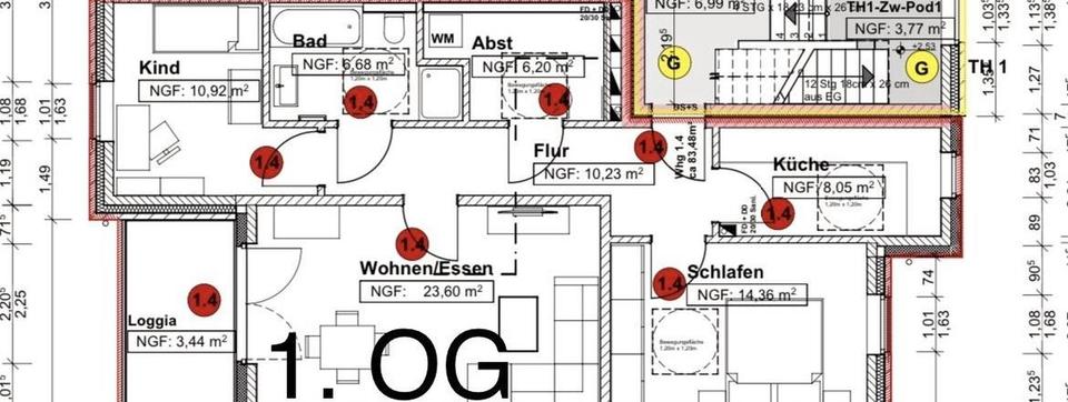 Etagenwohnung Bad Bramstedt - 3 Zimmer, 84 m&sup2;, 1.150&euro; | Angebot:25903274