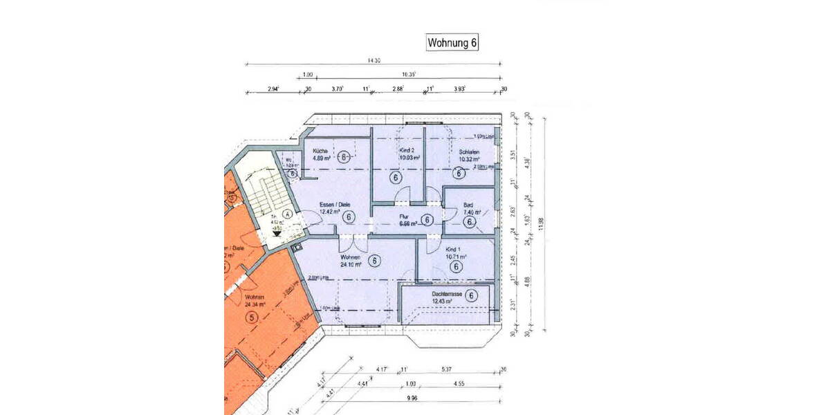 Etagenwohnung Donaueschingen - 4 Zimmer, 94 m&sup2;, 880&euro; | Angebot:26607342