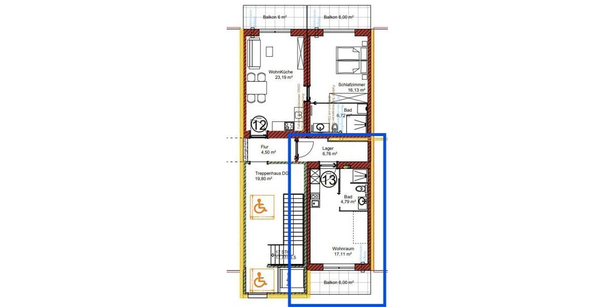 Etagenwohnung Kaufbeuren - 1 Zimmer, 26 m&sup2;, 421&euro; | Angebot:26607708