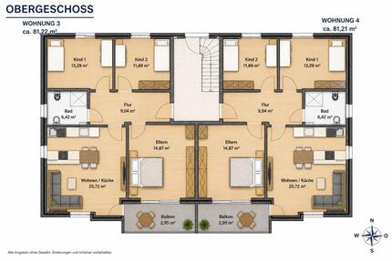 Wohnung Ottersberg - 4 Zimmer, 81 m&sup2;, 1.225&euro; | Angebot:26486262
