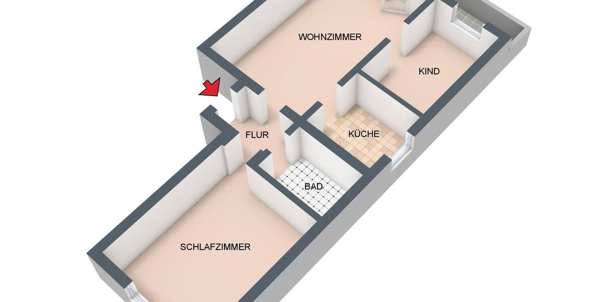 Etagenwohnung Havelberg - 3 Zimmer, 54 m&sup2;, 360&euro; | Angebot:26482179