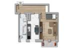 Etagenwohnung Merseburg Kötzschen - 2 Zimmer, 56 m&sup2;, 350&euro; | Angebot:25694731