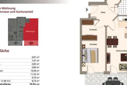 Wohnung Kirchdorf an der Iller - 2 Zimmer, 71 m&sup2;, 1.250&euro; | Angebot:24720538