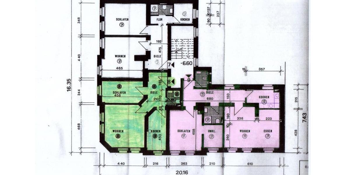 Etagenwohnung Erfurt Johannesplatz - 4 Zimmer, 75 m&sup2;, 695&euro; | Angebot:25989736