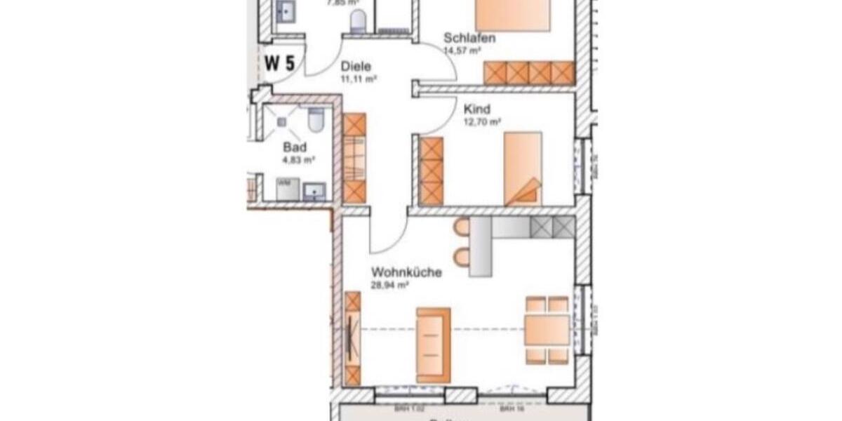 Etagenwohnung Neuburg an der Donau - 3 Zimmer, 80 m&sup2;, 1.080&euro; | Angebot:25370205