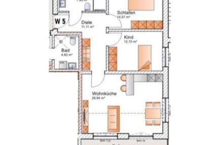 Wohnung Neuburg an der Donau - 3 Zimmer, 80 m&sup2;, 1.080&euro; | Angebot:25370205