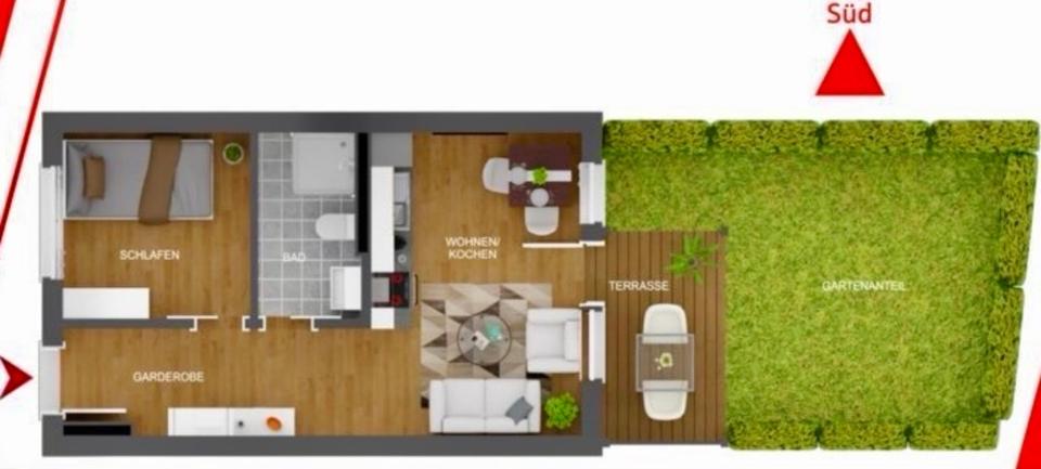 Wohnen auf Zeit Ulm Söflingen - 1.5 Zimmer, 33 m&sup2;, 690&euro; | Angebot:24983320