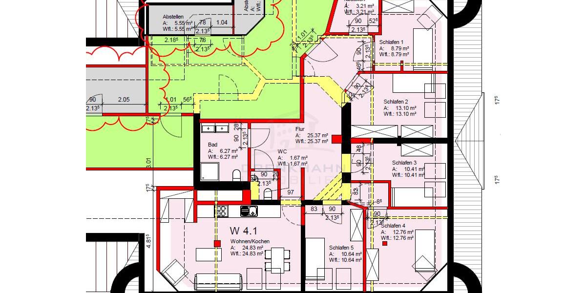 Etagenwohnung Schwerin - 5 Zimmer, 119 m&sup2;, 1.553&euro; | Angebot:24465517