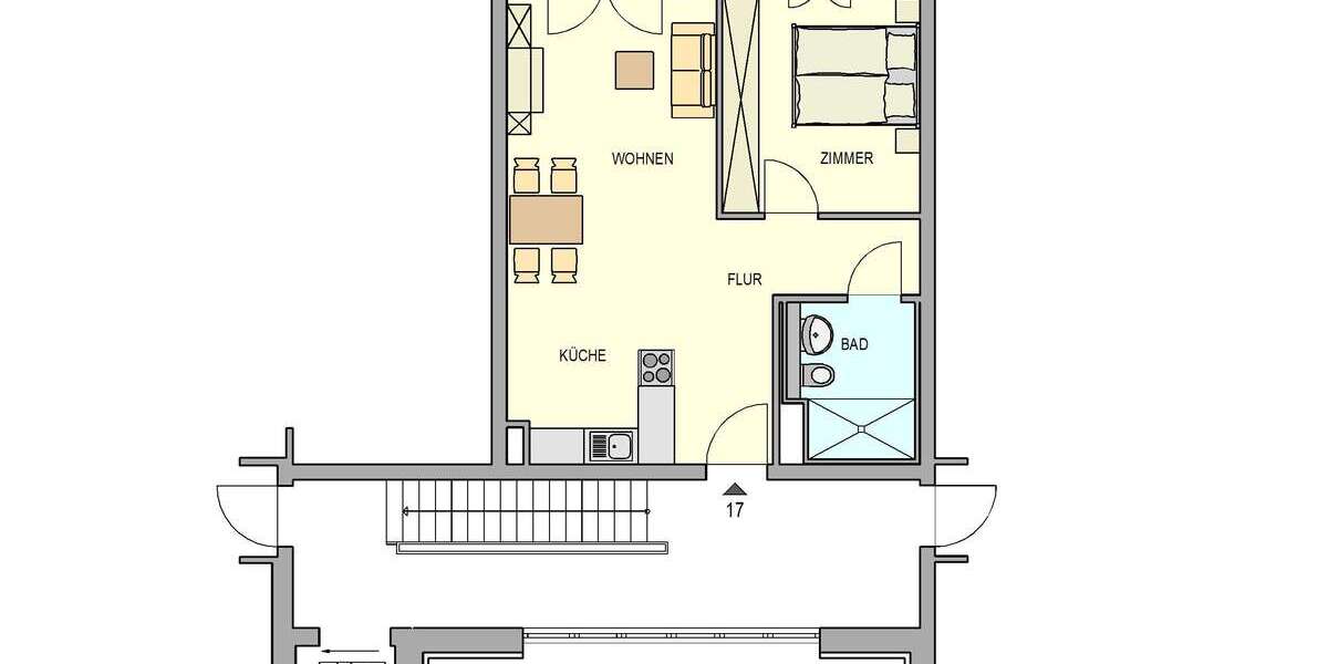 Etagenwohnung Weinböhla - 2 Zimmer, 55 m&sup2;, 688&euro; | Angebot:26896694