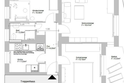 Wohnung Hannover Vahrenwald-List - 3 Zimmer, 63 m&sup2;, 1.075&euro; | Angebot:25943328