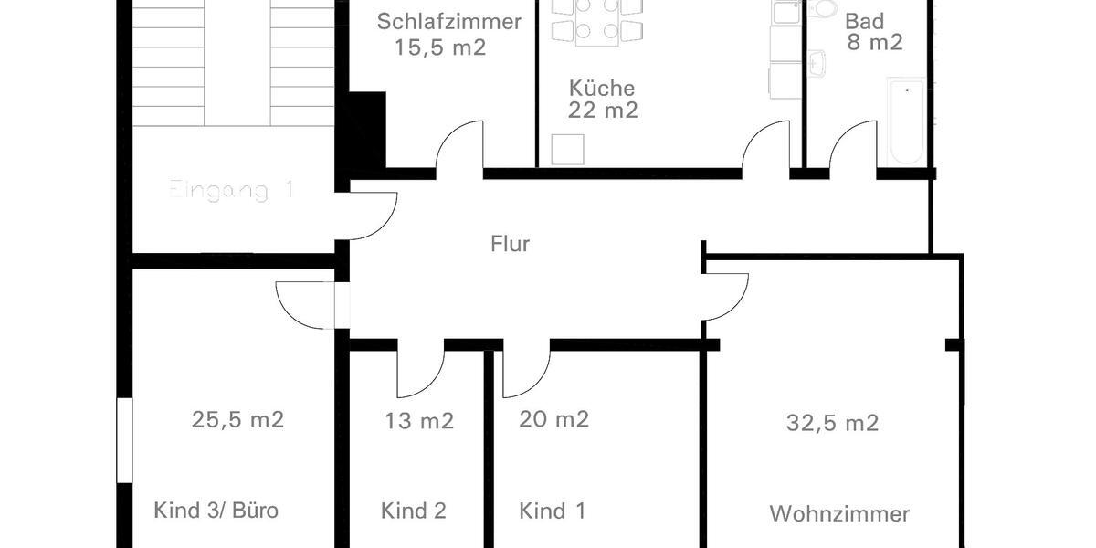 Etagenwohnung Dessau-Roßlau Roßlau - 5 Zimmer, 1.350&euro; | Angebot:22094014