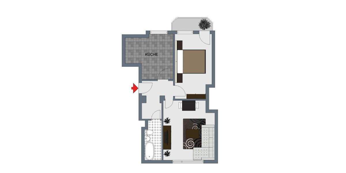 Geräumige 2-Zimmer-Wohnung mit Balkon sucht Nachmieter! 2 zimmer
