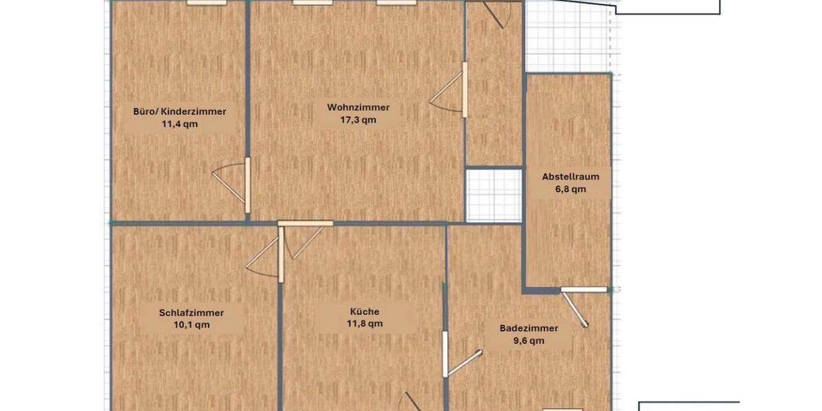 Erdgeschoßwohnung Balingen - 3.5 Zimmer, 67 m&sup2;, 840&euro; | Angebot:26493412