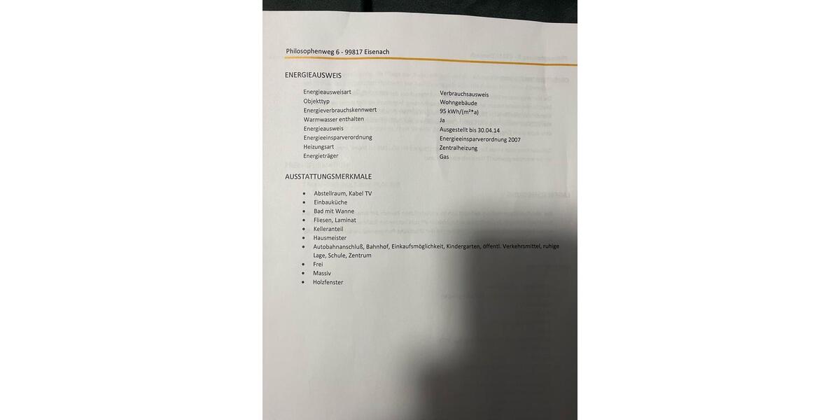 Erdgeschoßwohnung Eisenach - 3.5 Zimmer, 85 m&sup2;, 730&euro; | Angebot:25876670